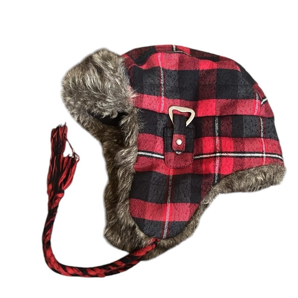 American Eagle Outfitters Trapper Aviator Plaid Hat Unisex Bottle Opener S
